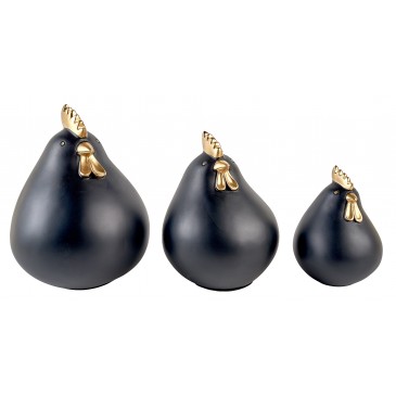 D277 set de 3 poules