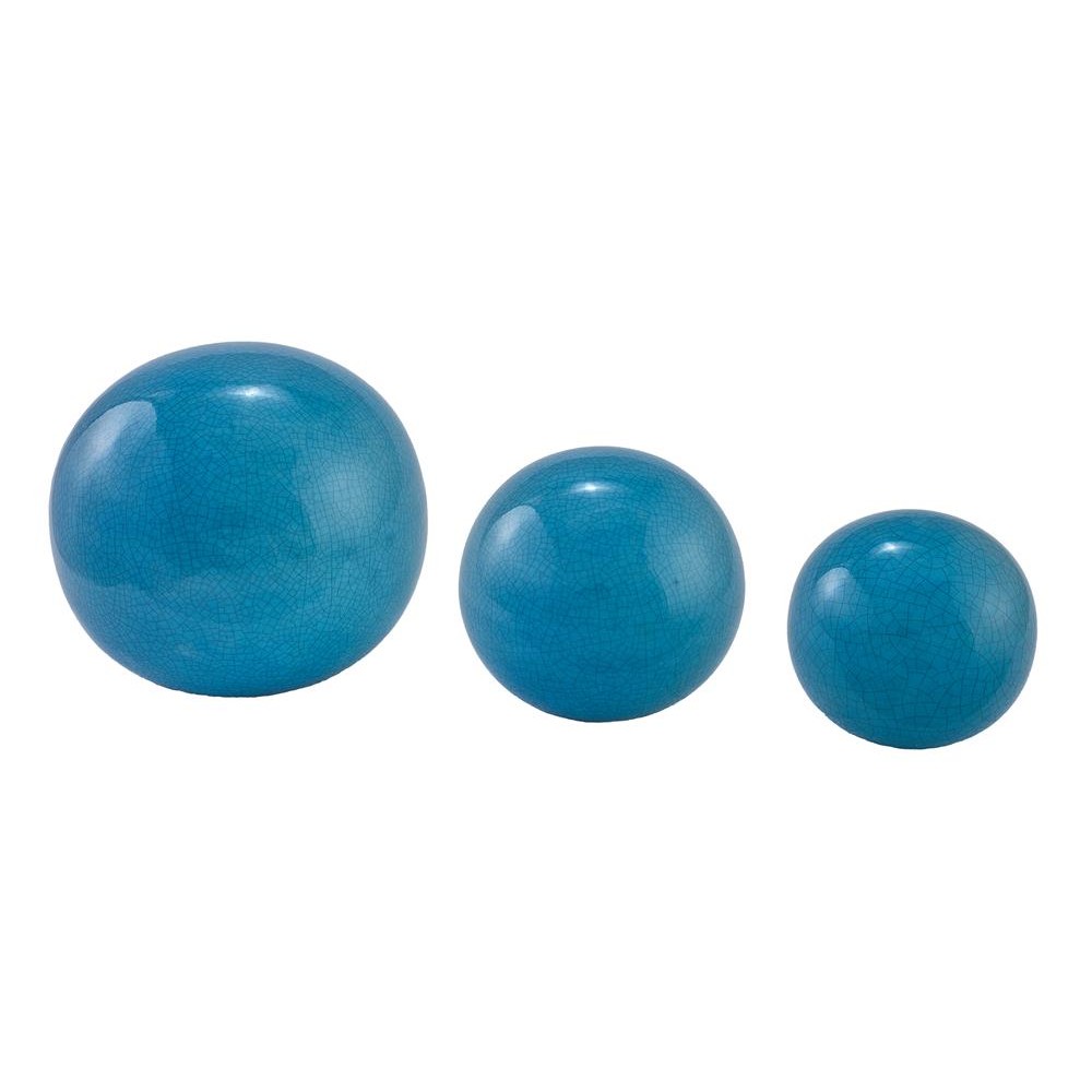 091/bleu set de 3 boules