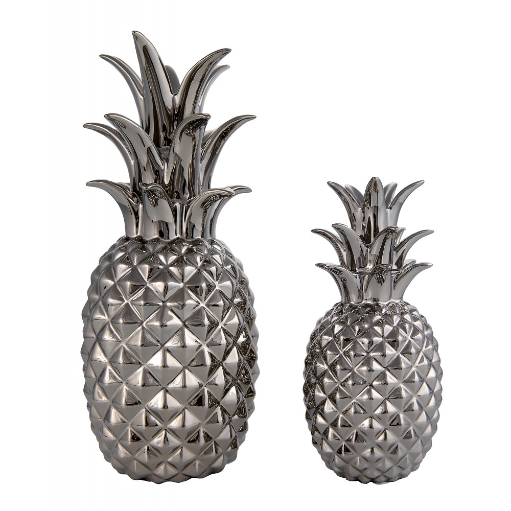 18 164 set de 2 ananas chrome