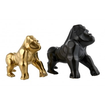 20 062/or-noir set de 2 gorilles