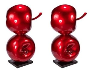 D402 Set Pommes rouges H.25 cm